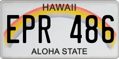HI license plate EPR486