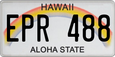 HI license plate EPR488