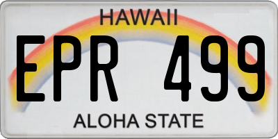 HI license plate EPR499