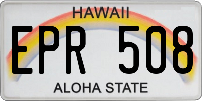 HI license plate EPR508