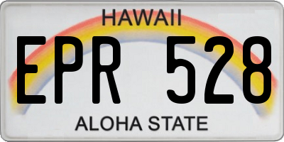 HI license plate EPR528