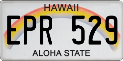HI license plate EPR529