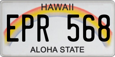 HI license plate EPR568