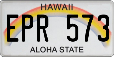 HI license plate EPR573