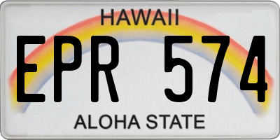 HI license plate EPR574