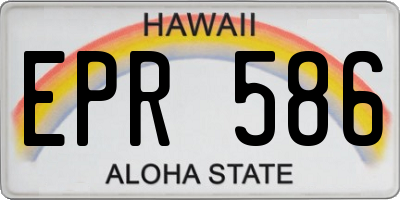 HI license plate EPR586