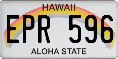 HI license plate EPR596