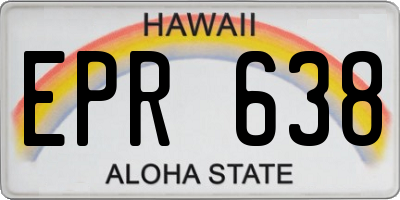 HI license plate EPR638
