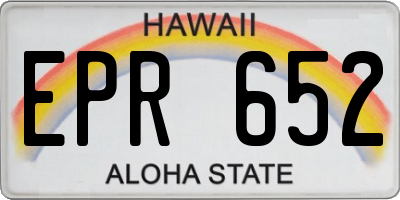 HI license plate EPR652