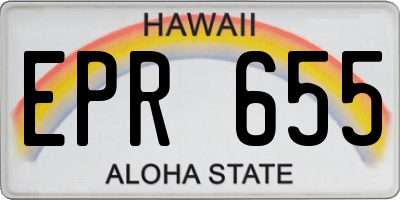 HI license plate EPR655