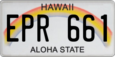 HI license plate EPR661