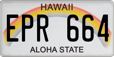 HI license plate EPR664