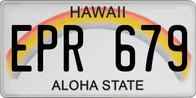 HI license plate EPR679