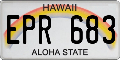 HI license plate EPR683