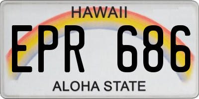 HI license plate EPR686