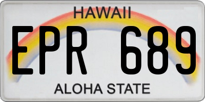HI license plate EPR689