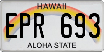 HI license plate EPR693