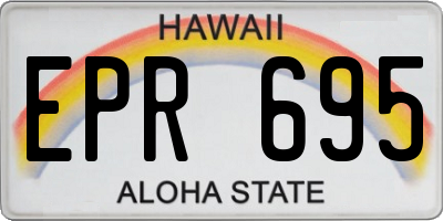 HI license plate EPR695