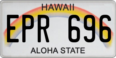 HI license plate EPR696