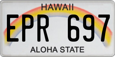 HI license plate EPR697