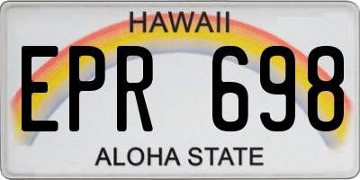 HI license plate EPR698