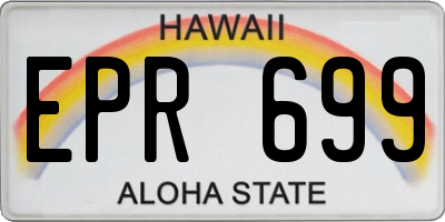 HI license plate EPR699