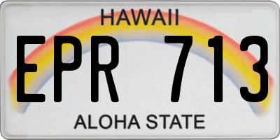 HI license plate EPR713
