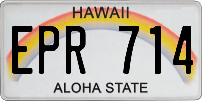 HI license plate EPR714