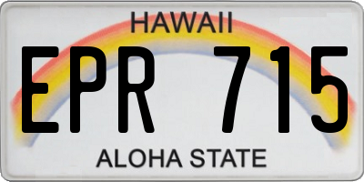 HI license plate EPR715