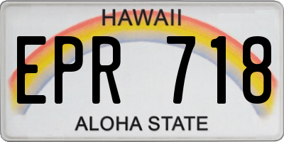 HI license plate EPR718