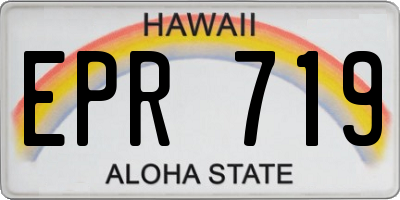 HI license plate EPR719