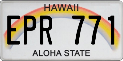 HI license plate EPR771