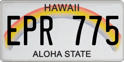 HI license plate EPR775