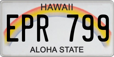 HI license plate EPR799