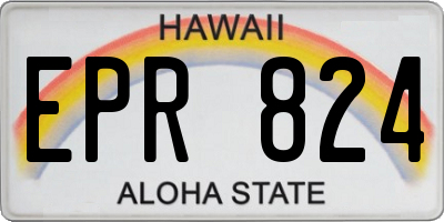 HI license plate EPR824