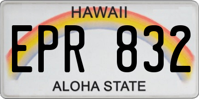 HI license plate EPR832