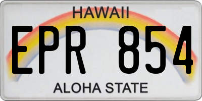HI license plate EPR854
