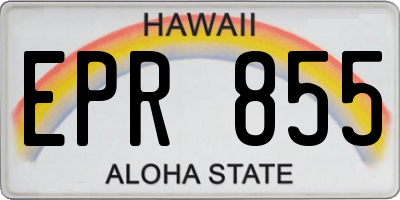 HI license plate EPR855