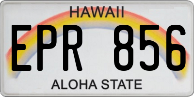 HI license plate EPR856