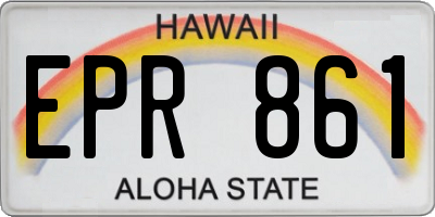 HI license plate EPR861