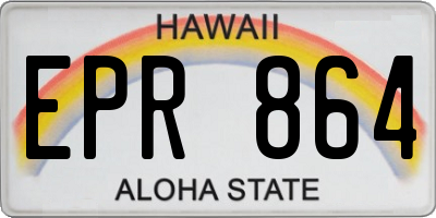 HI license plate EPR864