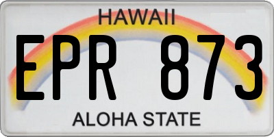 HI license plate EPR873