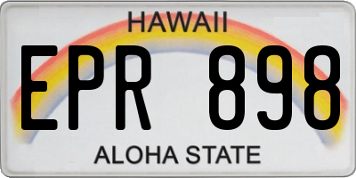 HI license plate EPR898