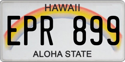 HI license plate EPR899