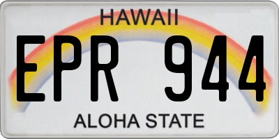 HI license plate EPR944