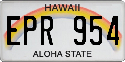 HI license plate EPR954