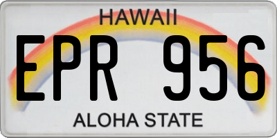 HI license plate EPR956