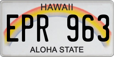 HI license plate EPR963