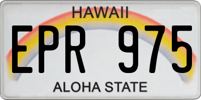 HI license plate EPR975