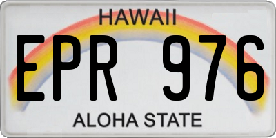 HI license plate EPR976